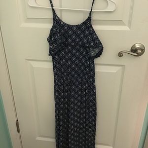 Blue and white Cherokee (7/8) romper